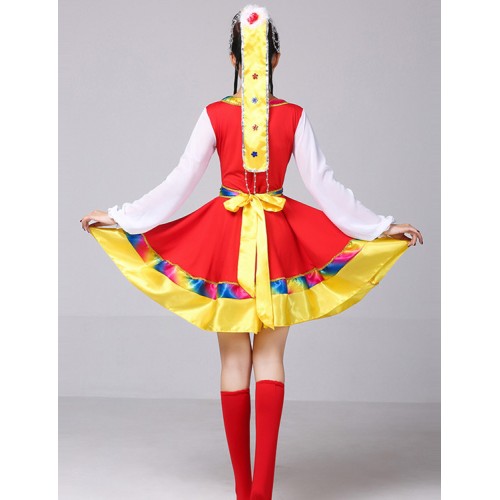 Mongolian Tibet Chinese folk dance costumes ancient traditional drama cosplay costumes robes